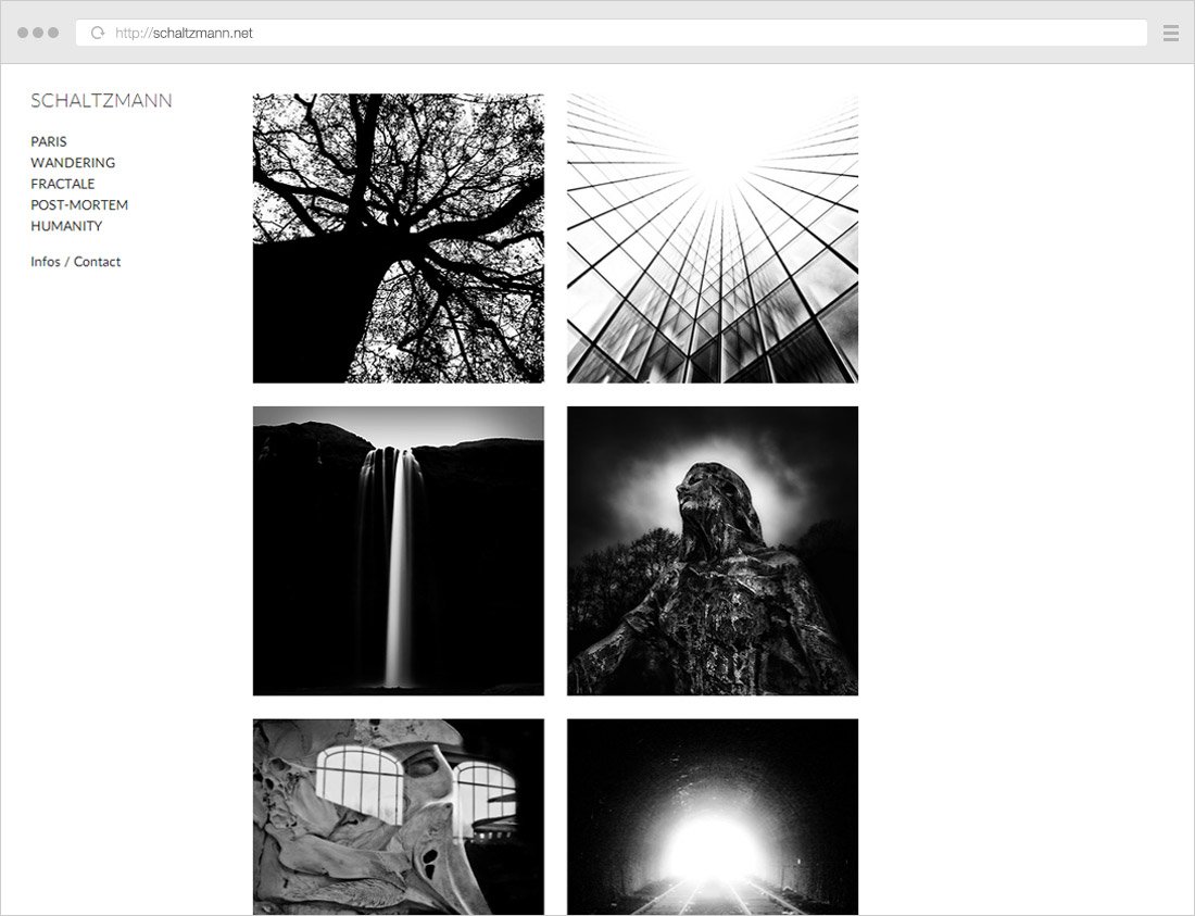 minimalist photography website example schaltzmann