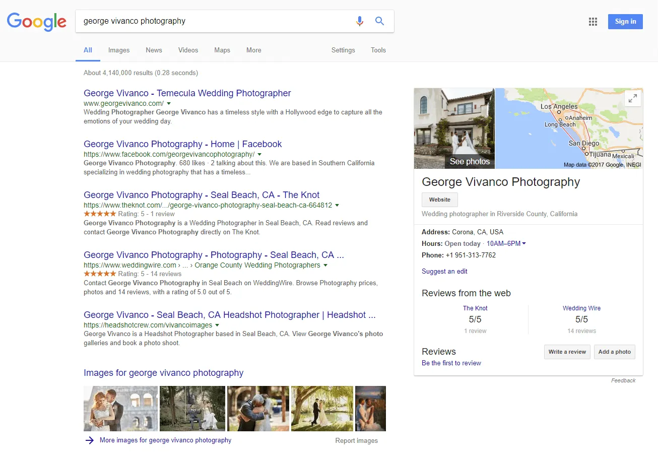 Google My Business photographer example 2