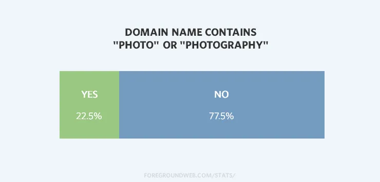 Domain name statistics - domain containing "photo" or "photography"