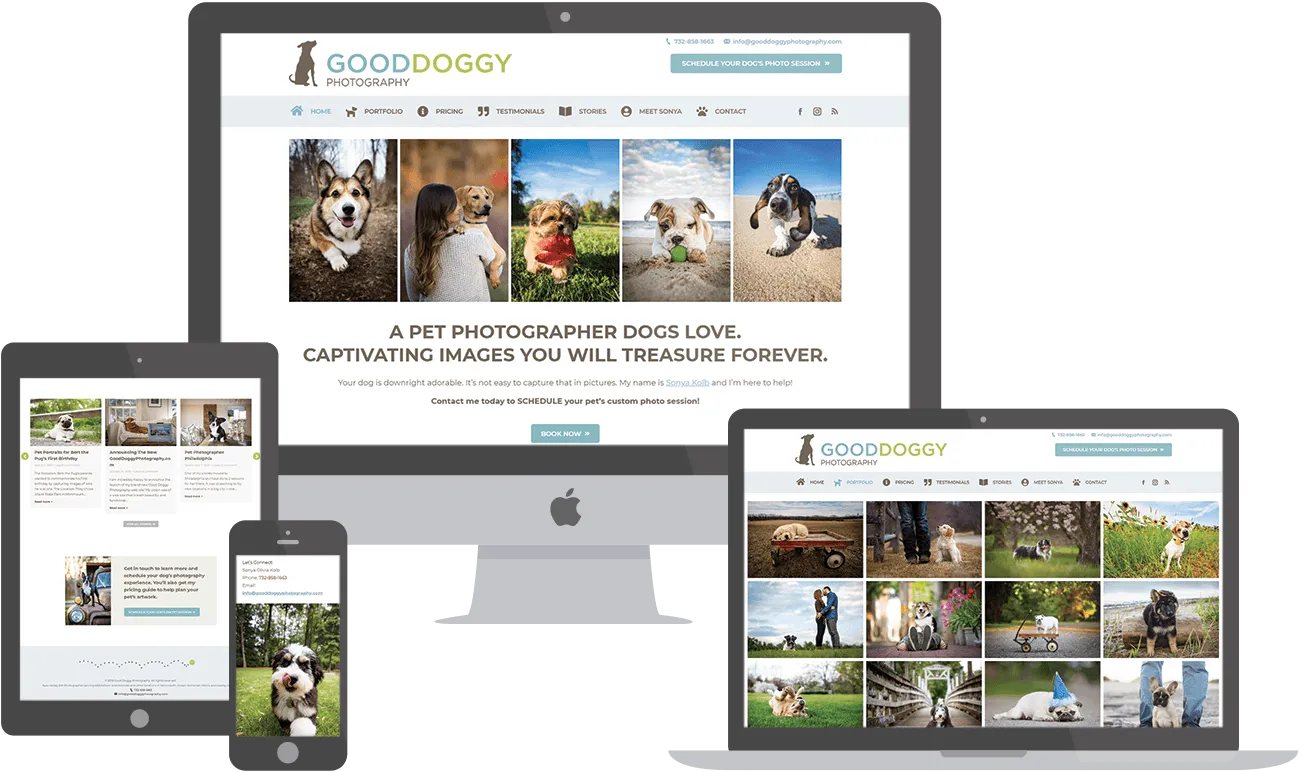 Good Doggy Photography website preview